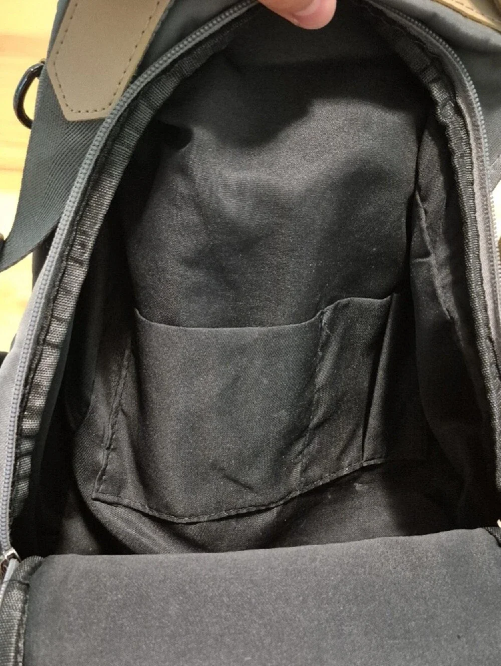 Sleek Gray Women's Convertible Backpack Tote with Cream Accent